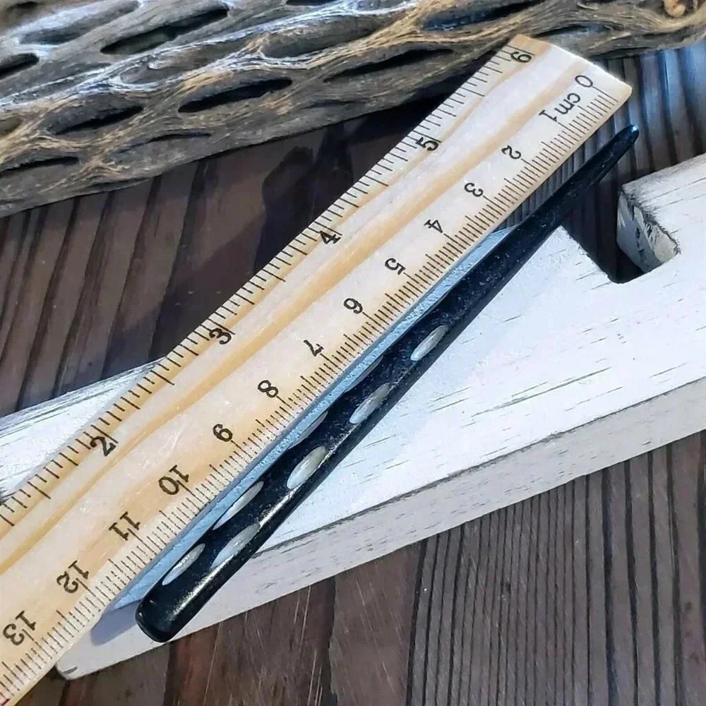 Hand Carved India Black Tribal Minimalist Yak Bone Hair Stick - Picture 11 of 11